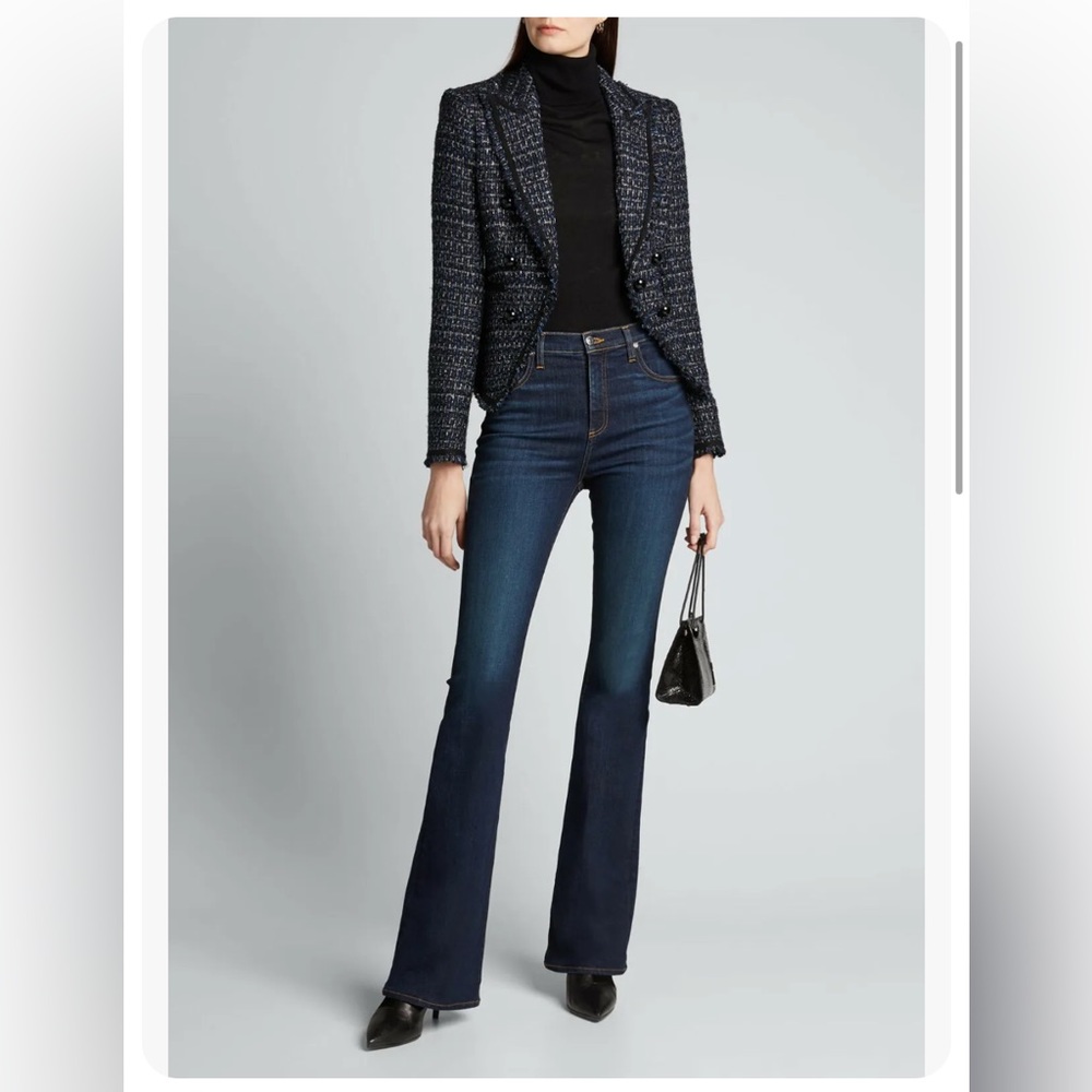 SZ 29/8 VERONICA BEARD Beverly Denim Jeans Dark Vintage High Rise Flare $298